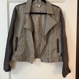 Eileen Fisher Linen Moto-style Jacket